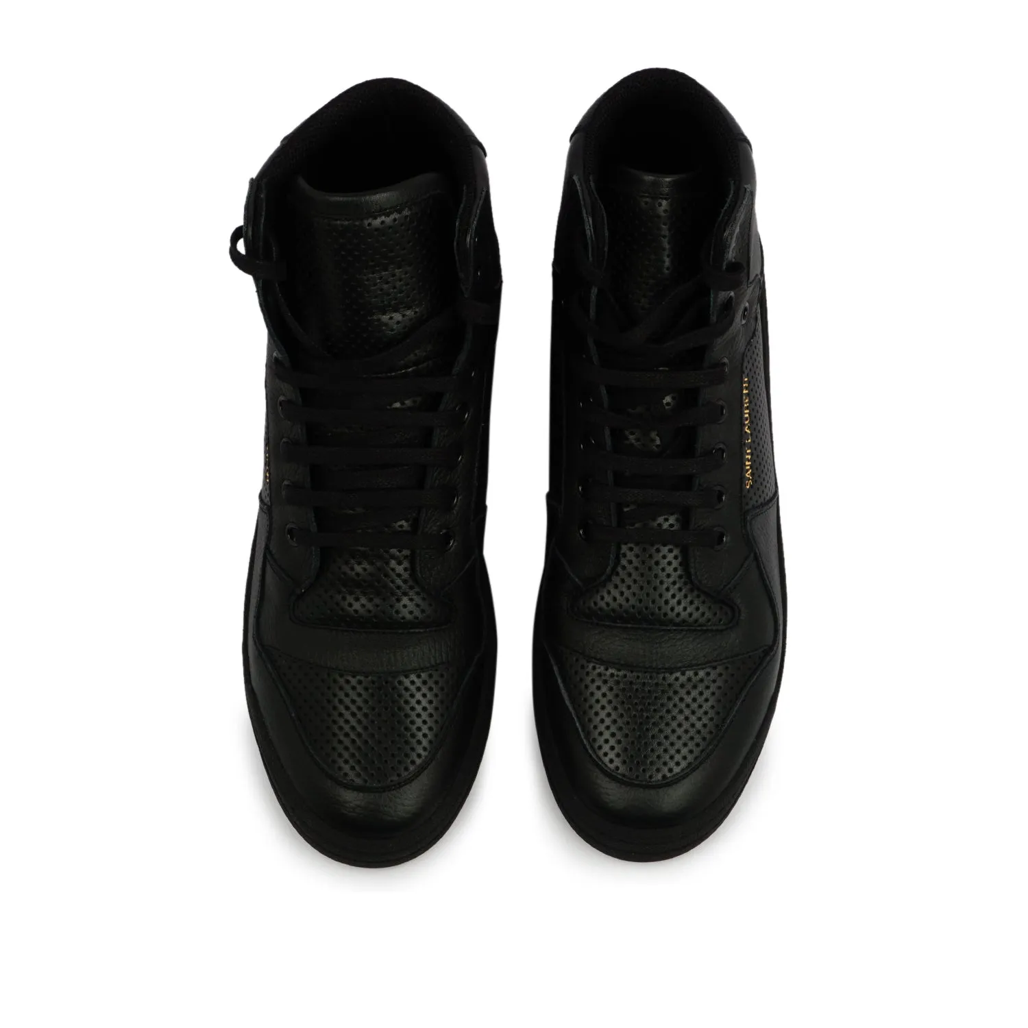 YVES SAINT LAURENT PERFORATED HIGH-TOP SNEAKERS