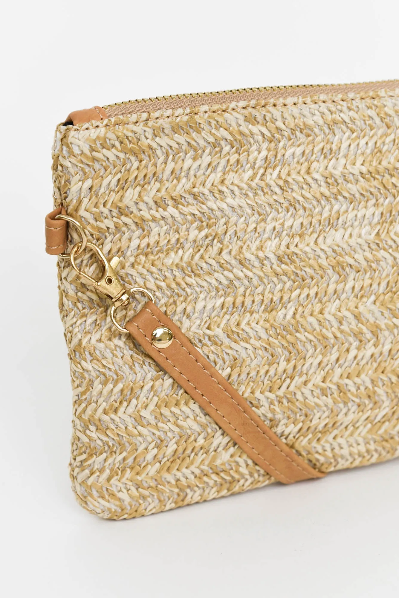 Zila Natural Woven Crossbody Bag