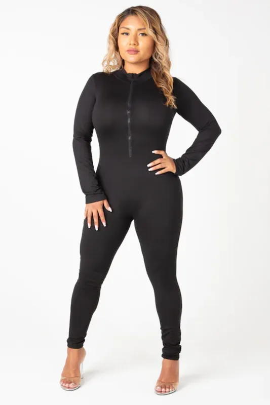 Zip Up Full Body Jumpsuit